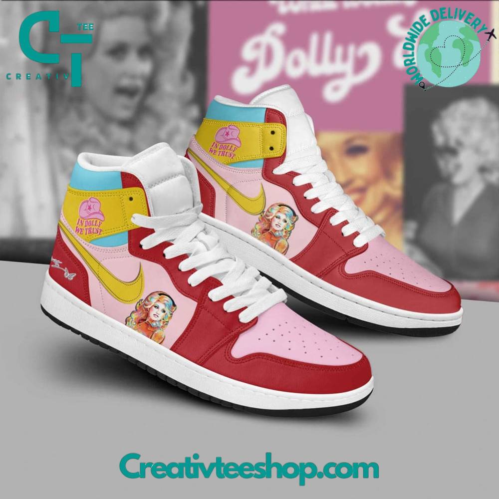 Ideafootwear Dolly Parton AJ1 High Sneakers Shoes For Men And Women 6
