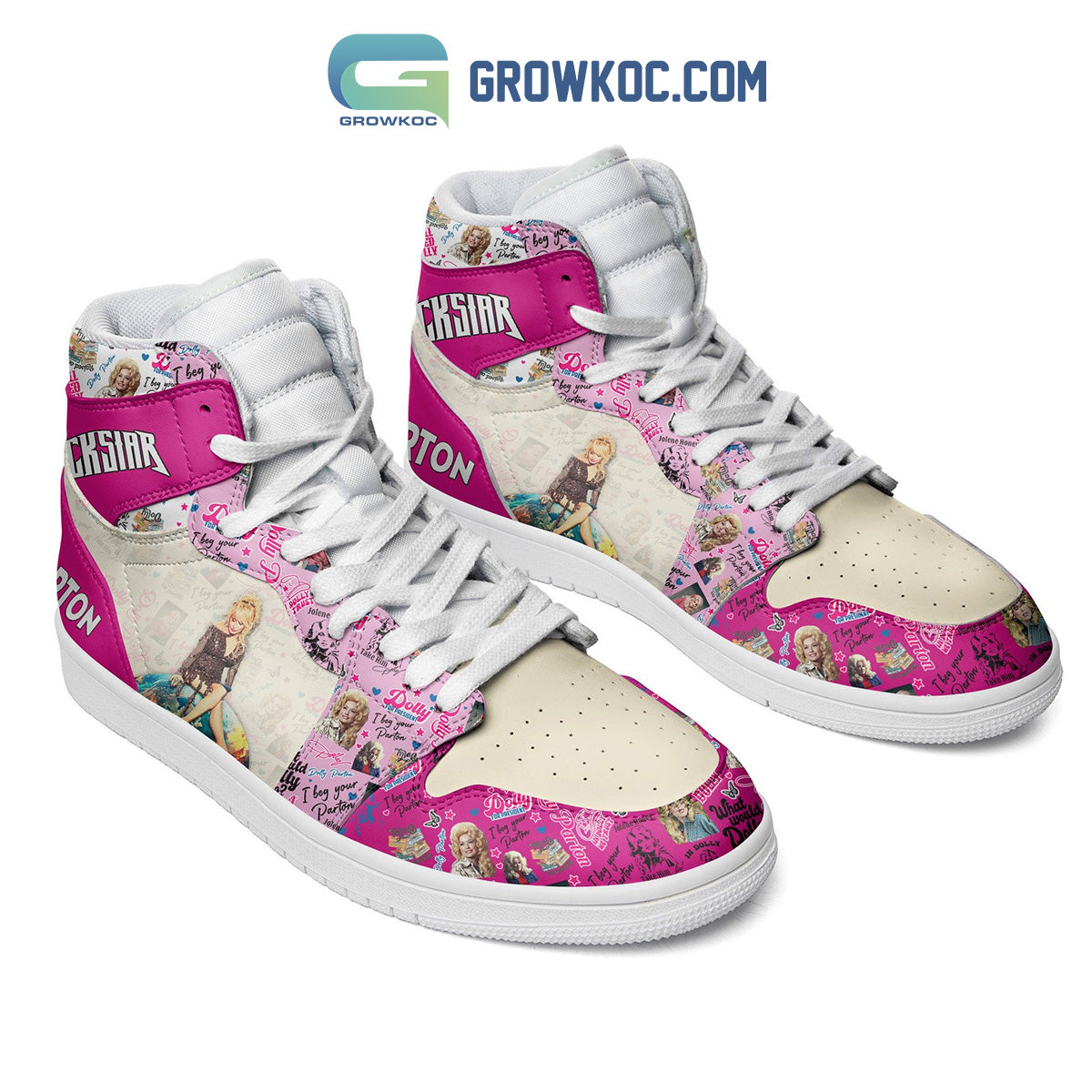 Ideafootwear Dolly Parton AJ1 High Sneakers Shoes For Men And Women 2