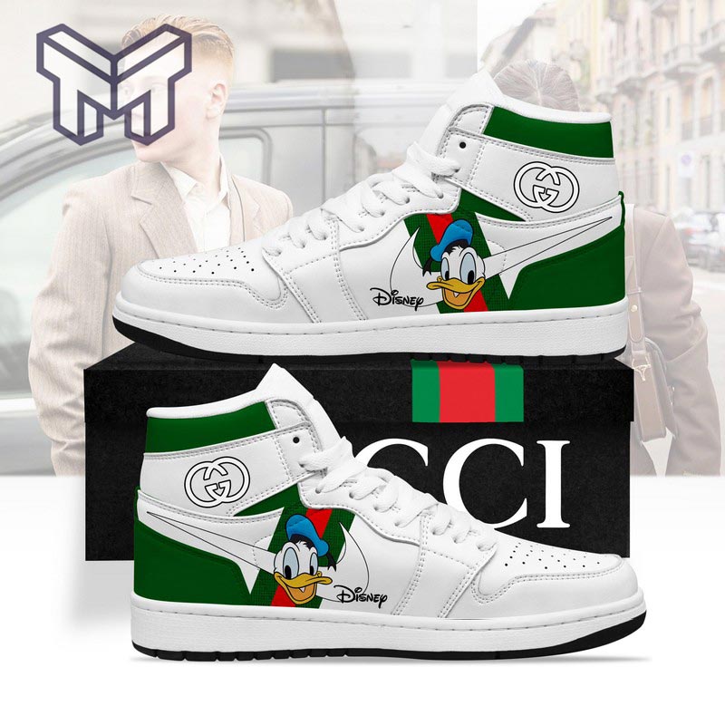 Ideafootwear Donald Duck AJ1 High Sneakers Shoes For Men And Women 1