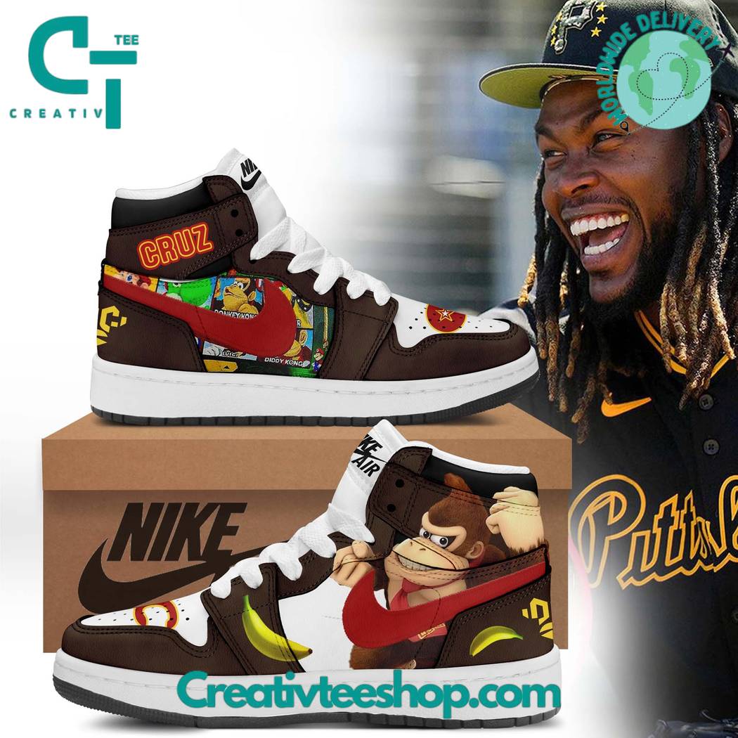 Ideafootwear Donkey Kong AJ1 High Sneakers Shoes For Men And Women 3