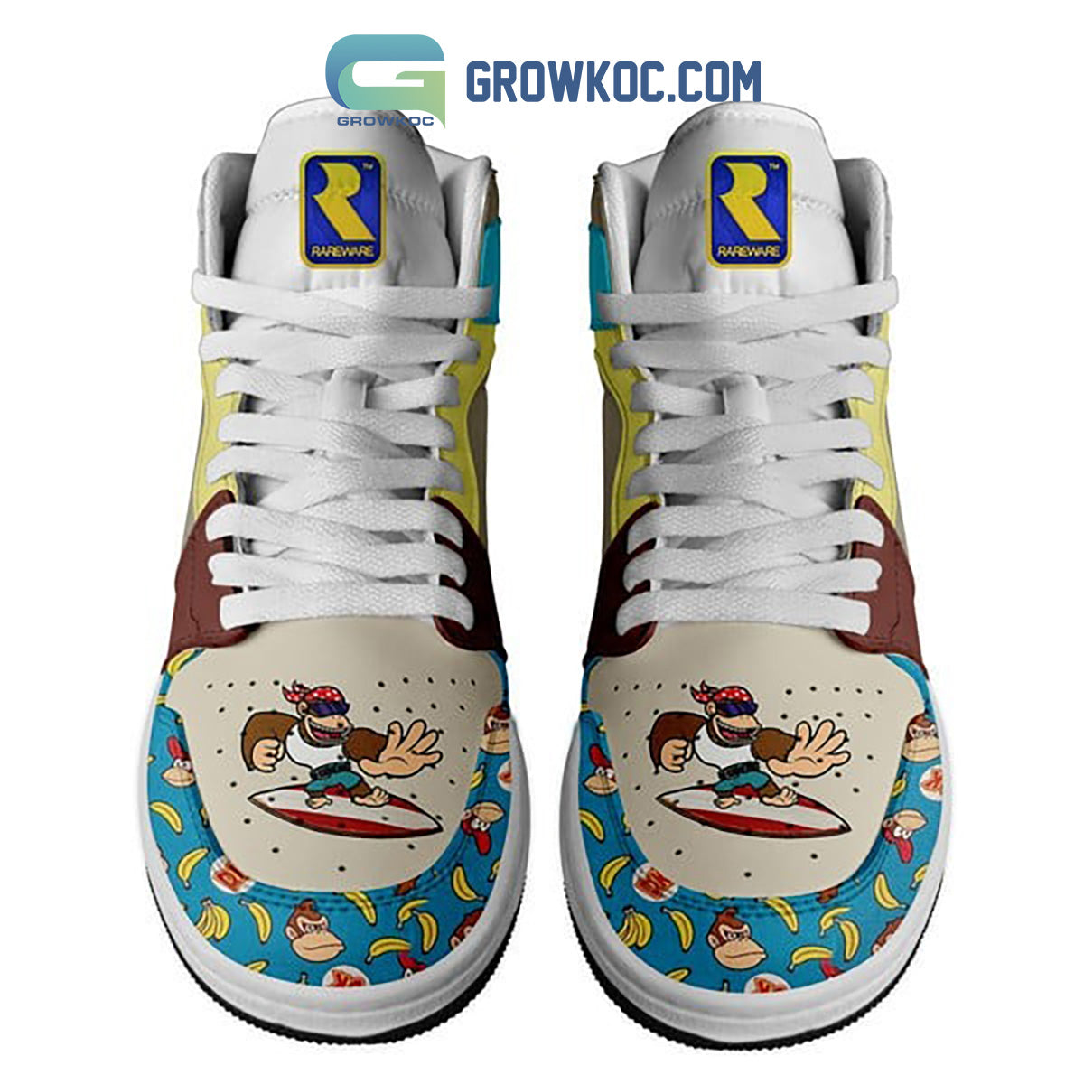 Ideafootwear Donkey Kong AJ1 High Sneakers Shoes For Men And Women 2