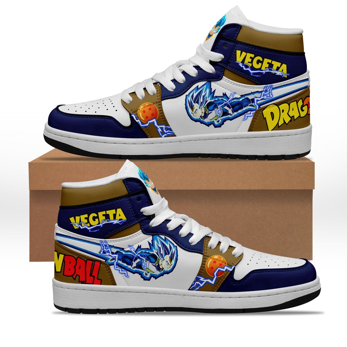 Ideafootwear Dragon Ball Z Get Vegeta AJ1 High Sneakers Shoes For Men And Women 1