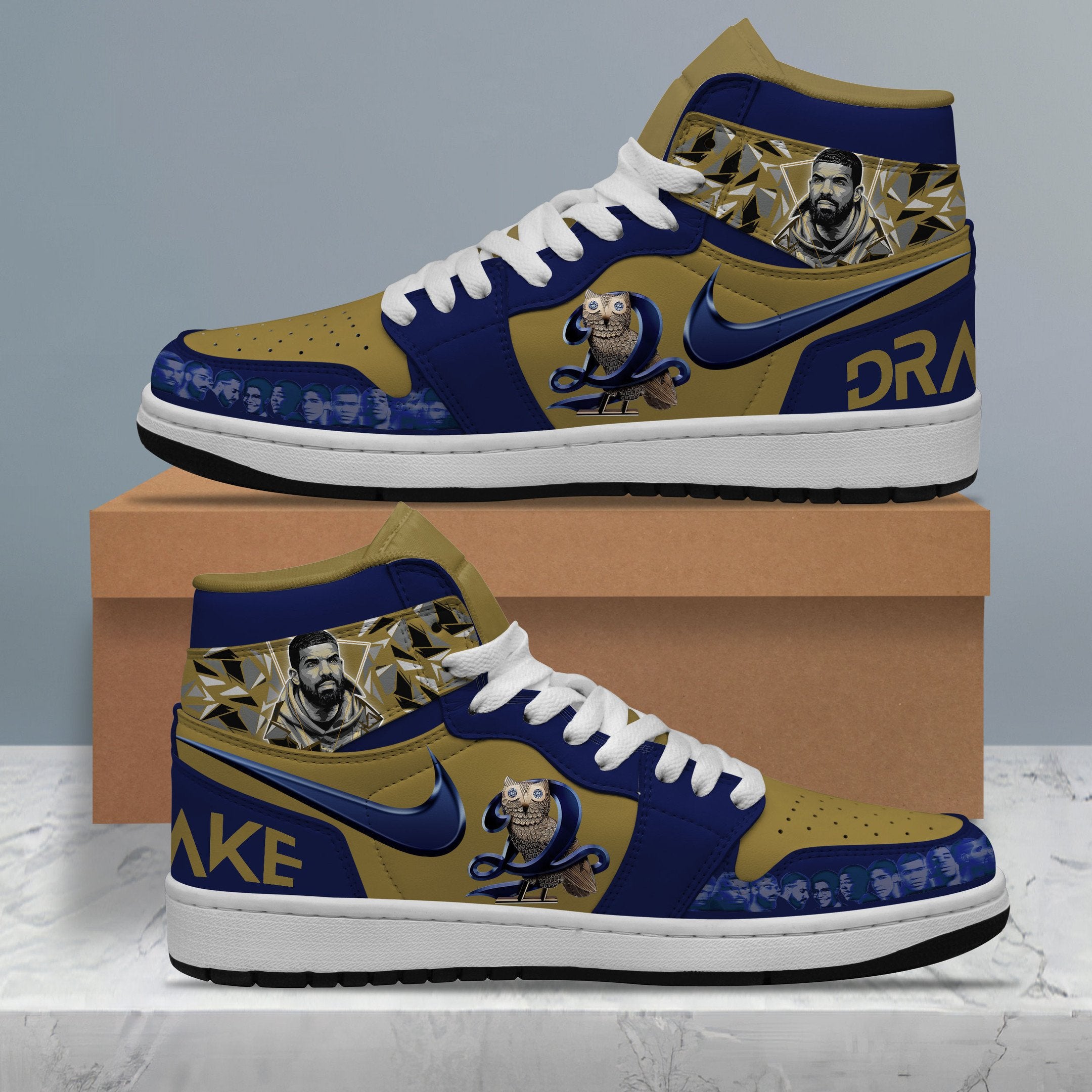 Ideafootwear Drake AJ1 High Sneakers Shoes For Men And Women 3
