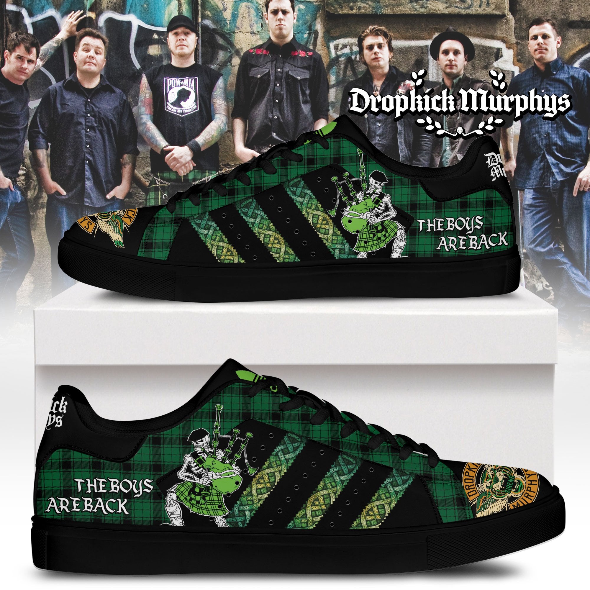 Ideafootwear Dropkick Murphys Skate Stan Shoes Sneakes For Men And Women 1