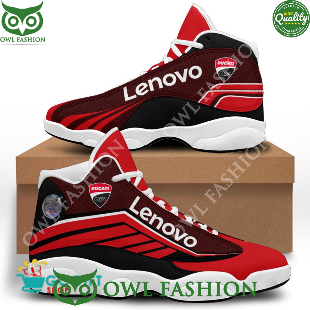 Ideafootwear Ducati Lenovo AJ13 Sneakers Shoes For Men And Women 1