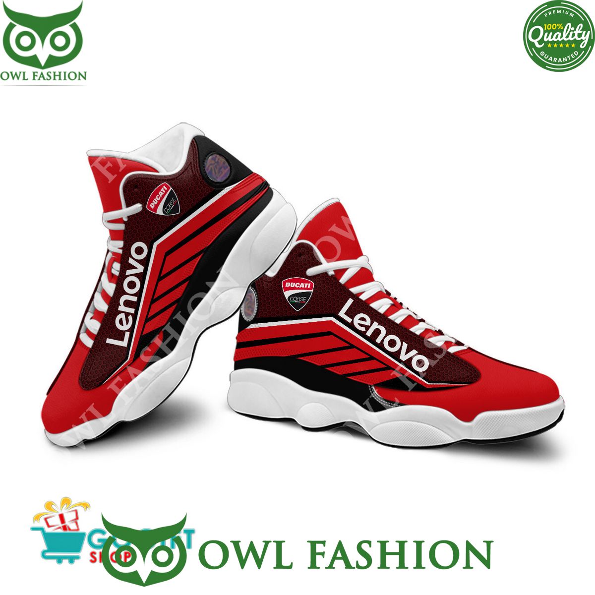 Ideafootwear Ducati Lenovo AJ13 Sneakers Shoes For Men And Women 1