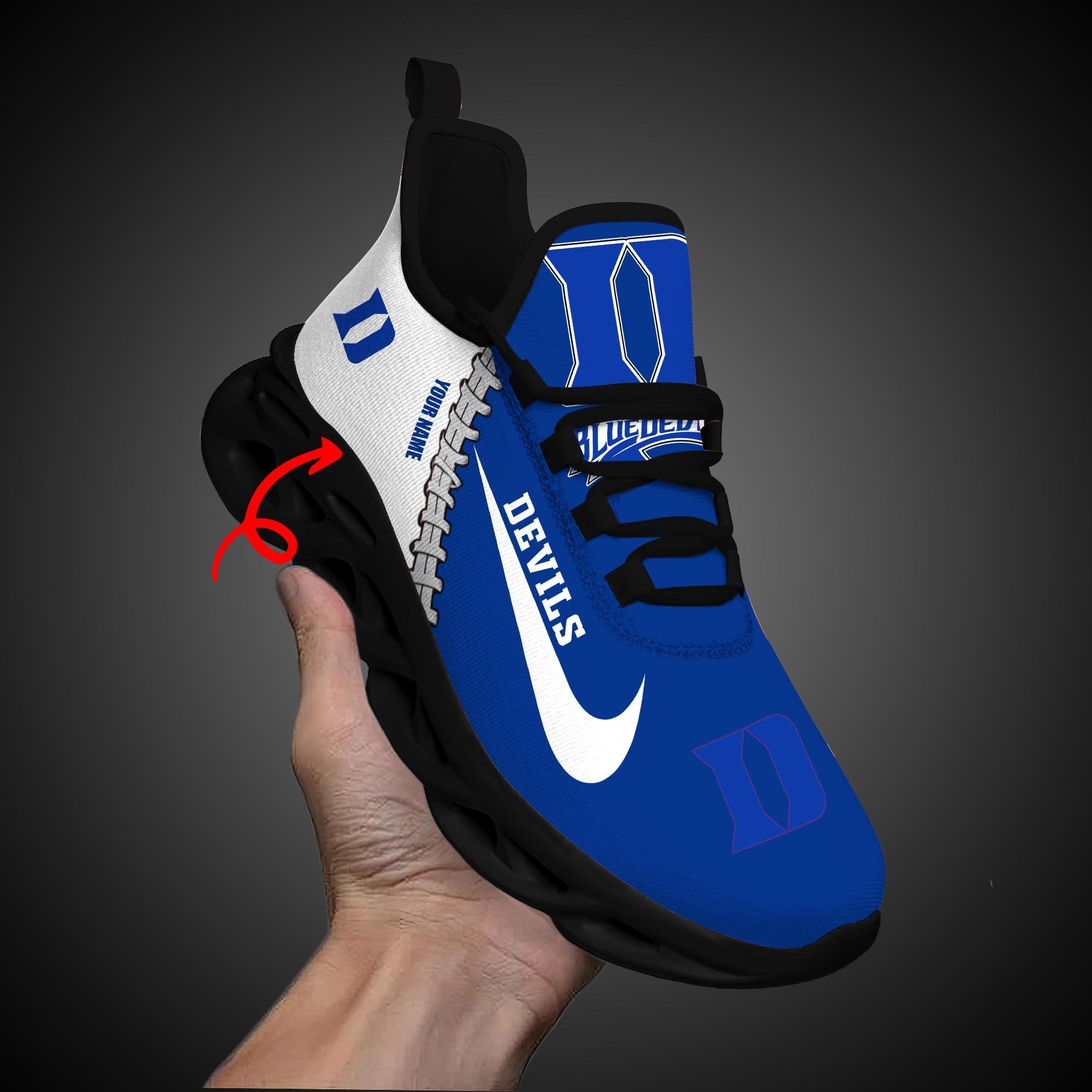 Ideafootwear Duke Blue Devils Max Soul Shoes Sneakers For Men And Women 1