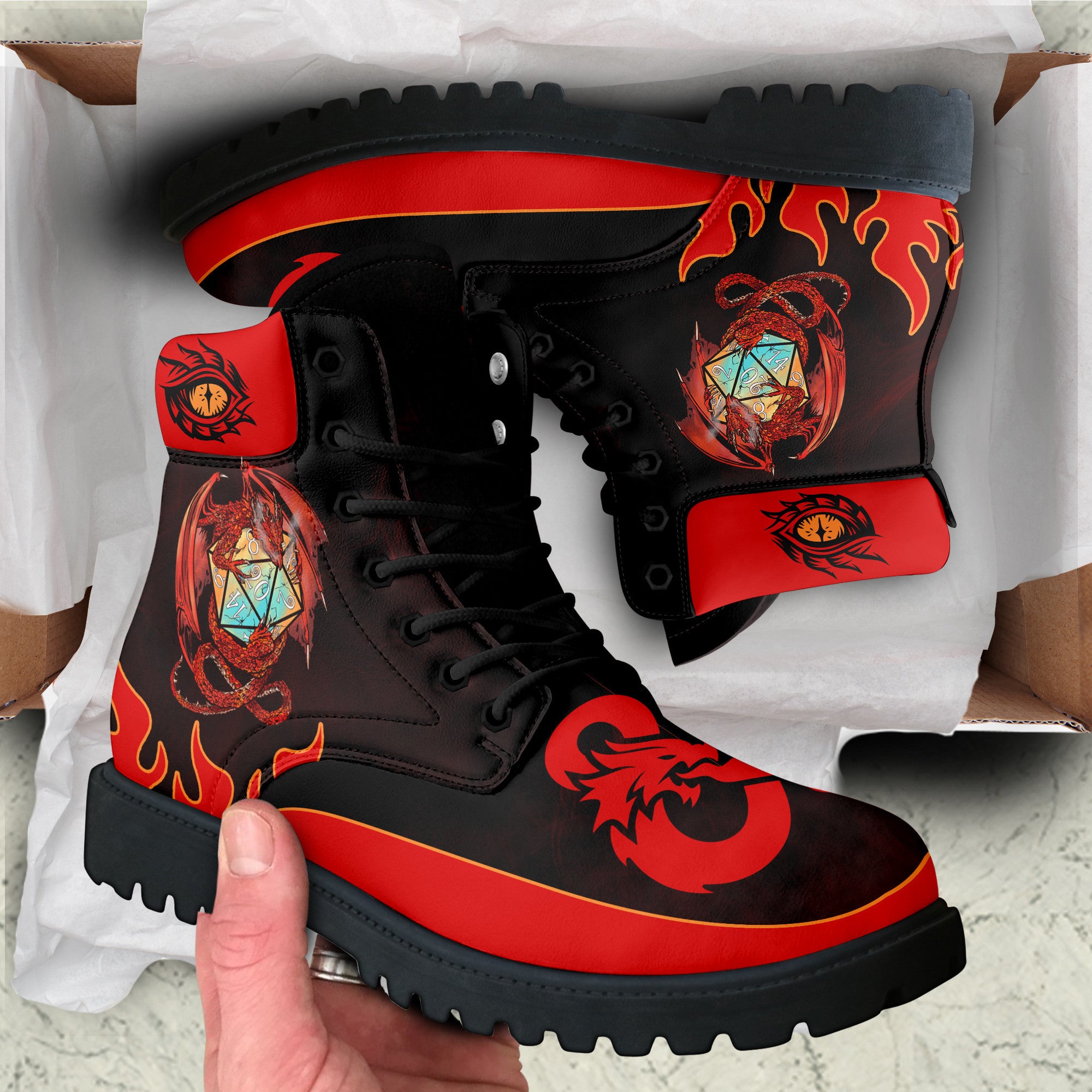 Ideafootwear Dungeons & Dragons AJ1 High Sneakers Shoes For Men And Women 3