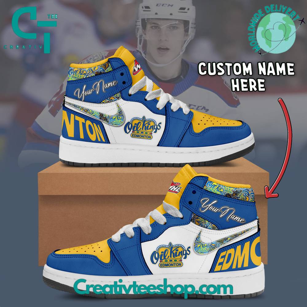 Ideafootwear Edmonton Oil Kings AJ1 High Sneakers Shoes For Men And Women 1