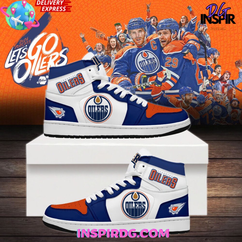 Ideafootwear Edmonton Oilers AJ1 High Sneakers Shoes For Men And Women 7