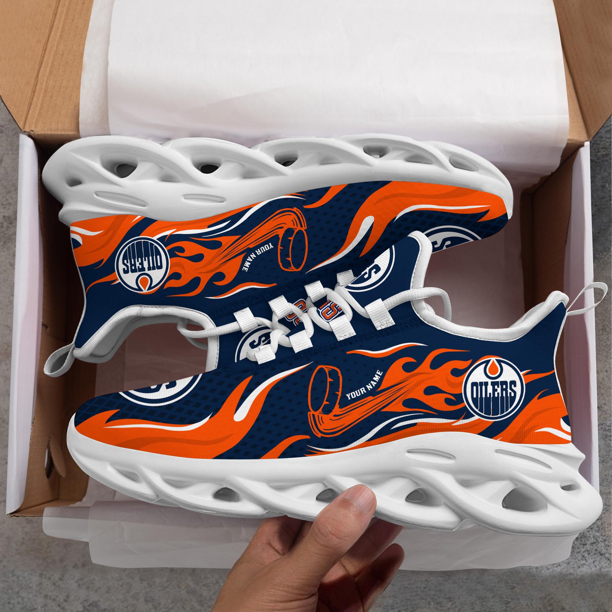 Ideafootwear Edmonton Oilers Max Soul Shoes Sneakers For Men And Women 3
