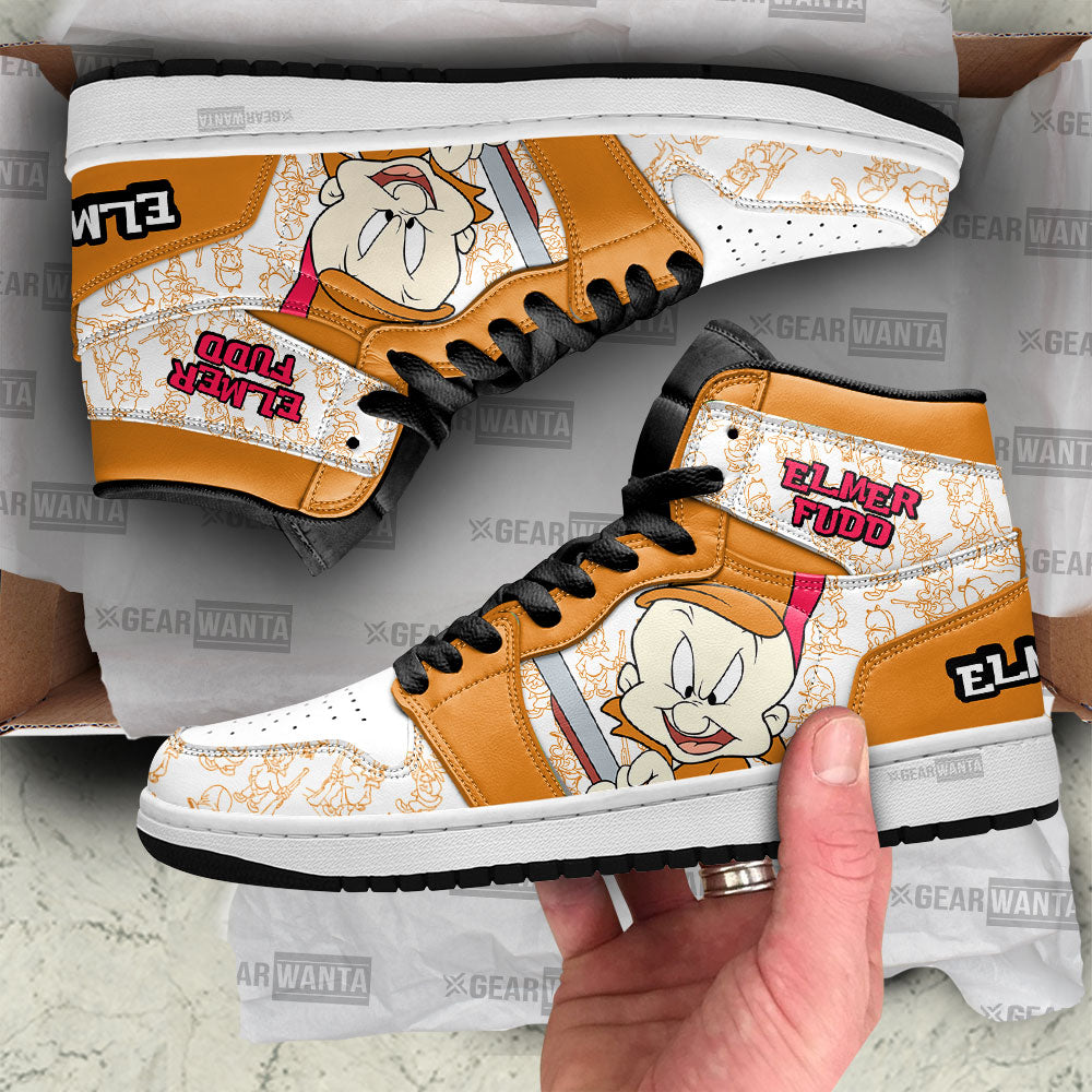 Ideafootwear Elmer Fudd AJ1 High Sneakers Shoes For Men And Women 1