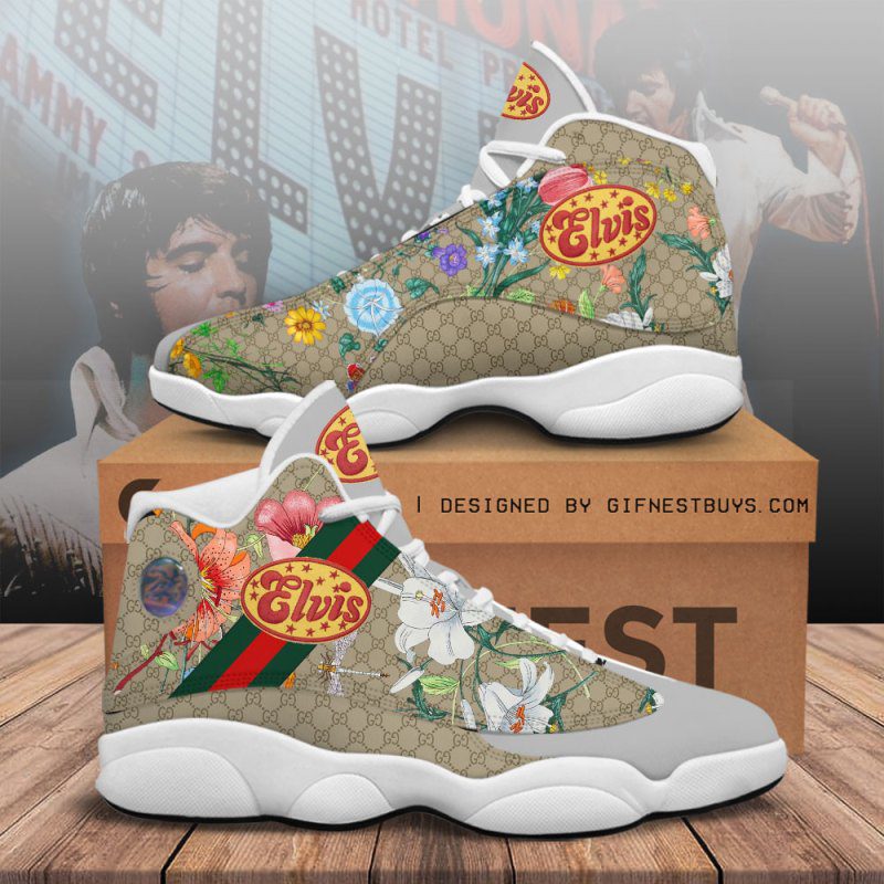 Ideafootwear Elvis Presley AJ13 Sneakers Shoes For Men And Women 5