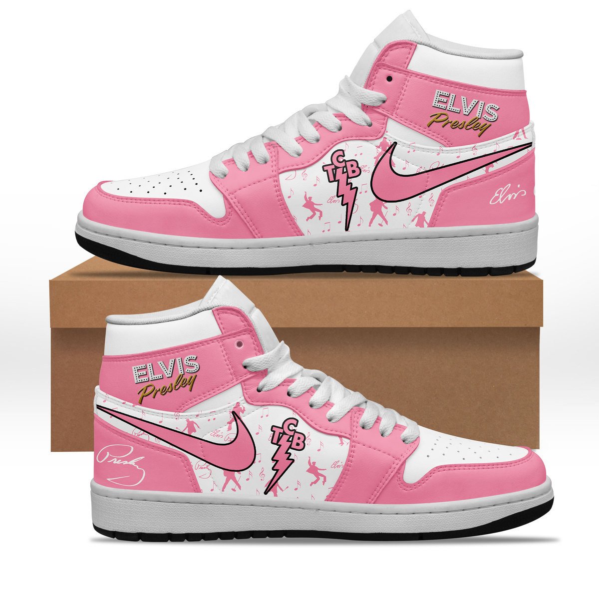 Ideafootwear Elvis Presley AJ1 High Sneakers Shoes For Men And Women 15