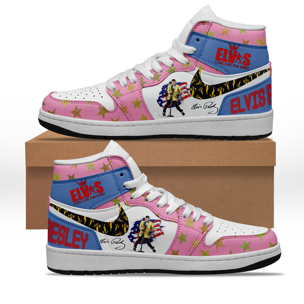 Ideafootwear Elvis Presley AJ1 High Sneakers Shoes For Men And Women 10