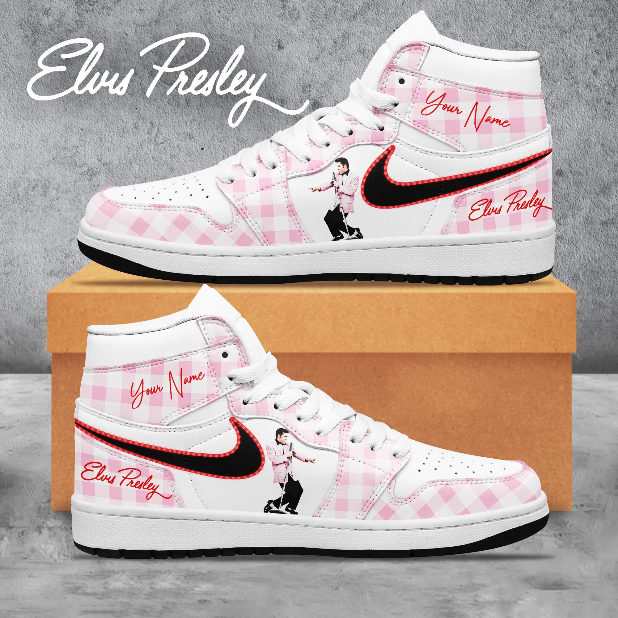 Ideafootwear Elvis Presley AJ1 High Sneakers Shoes For Men And Women 11