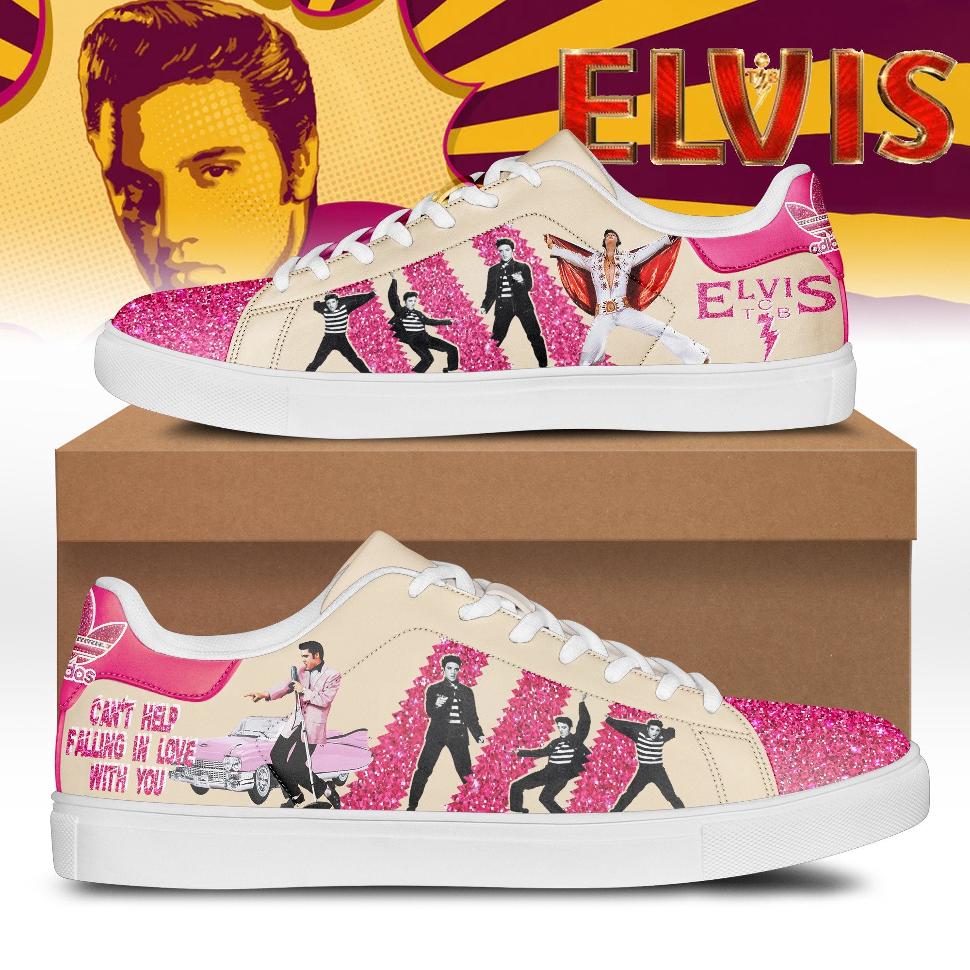 Ideafootwear Elvis Presley Skate Stan Shoes Sneakes For Men And Women 13
