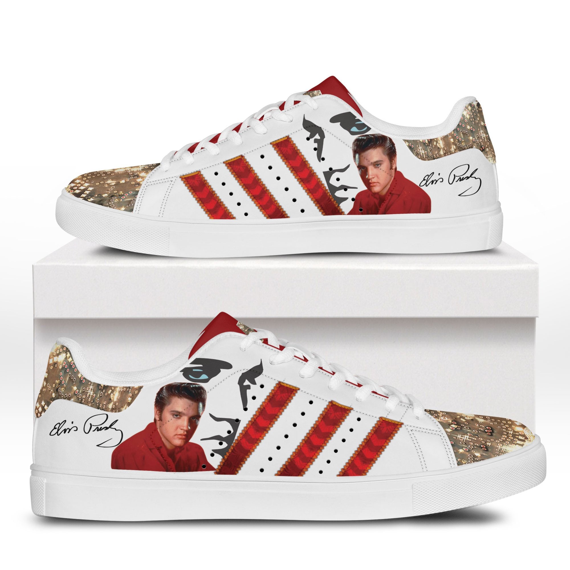 Ideafootwear Elvis Presley Skate Stan Shoes Sneakes For Men And Women 14