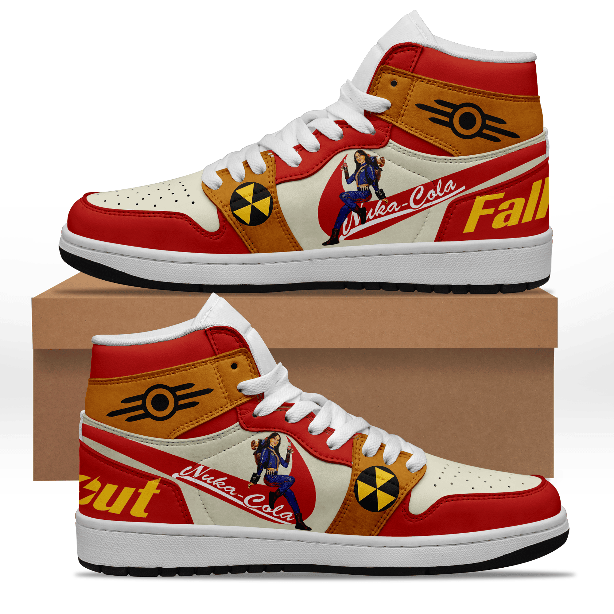 Ideafootwear Fallout 4 AJ1 High Sneakers Shoes For Men And Women 2
