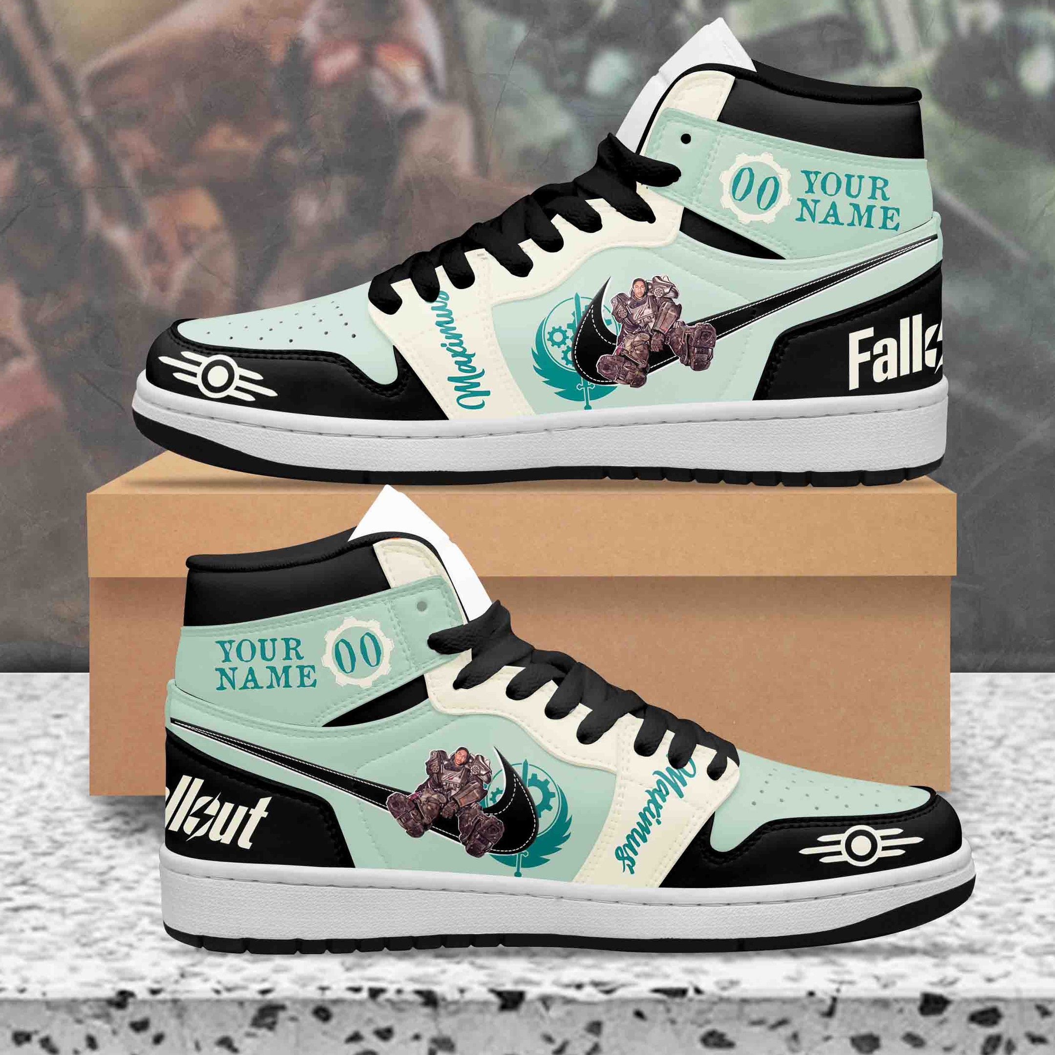 Ideafootwear Fallout AJ1 High Sneakers Shoes For Men And Women 6