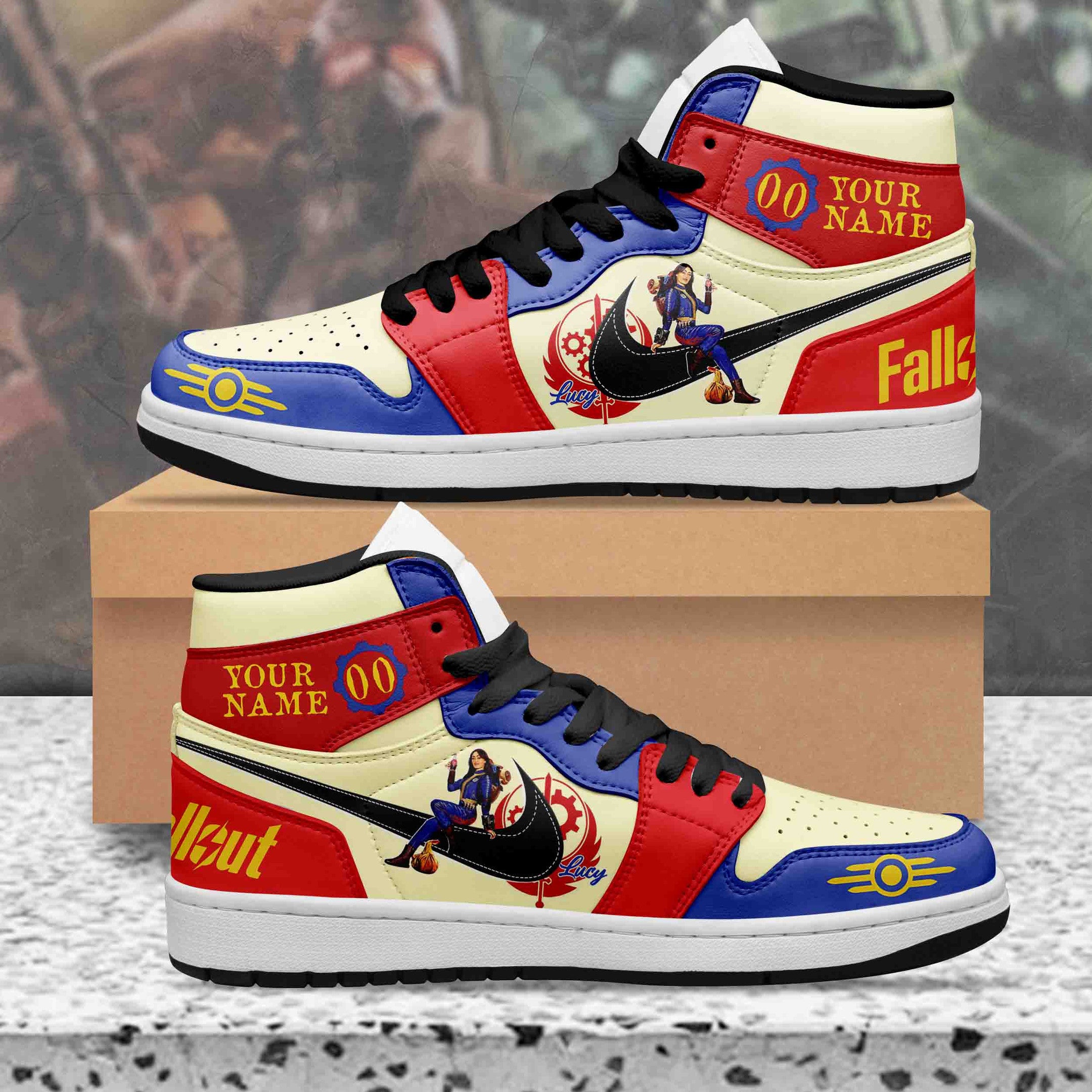 Ideafootwear Fallout AJ1 High Sneakers Shoes For Men And Women 4