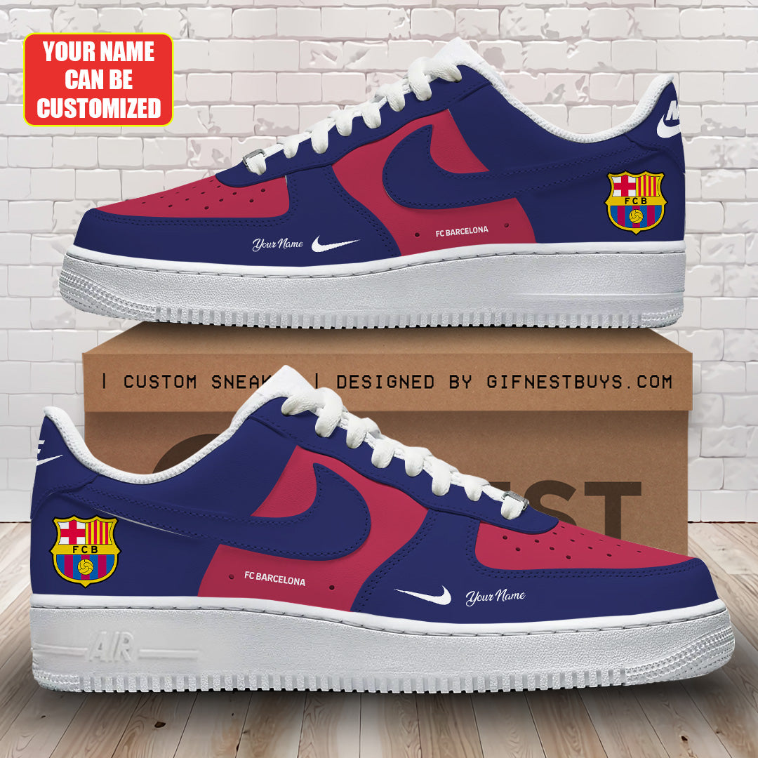 Ideafootwear FC Barcelona Air Low-Top Sneakers Shoes For Men And Women 1