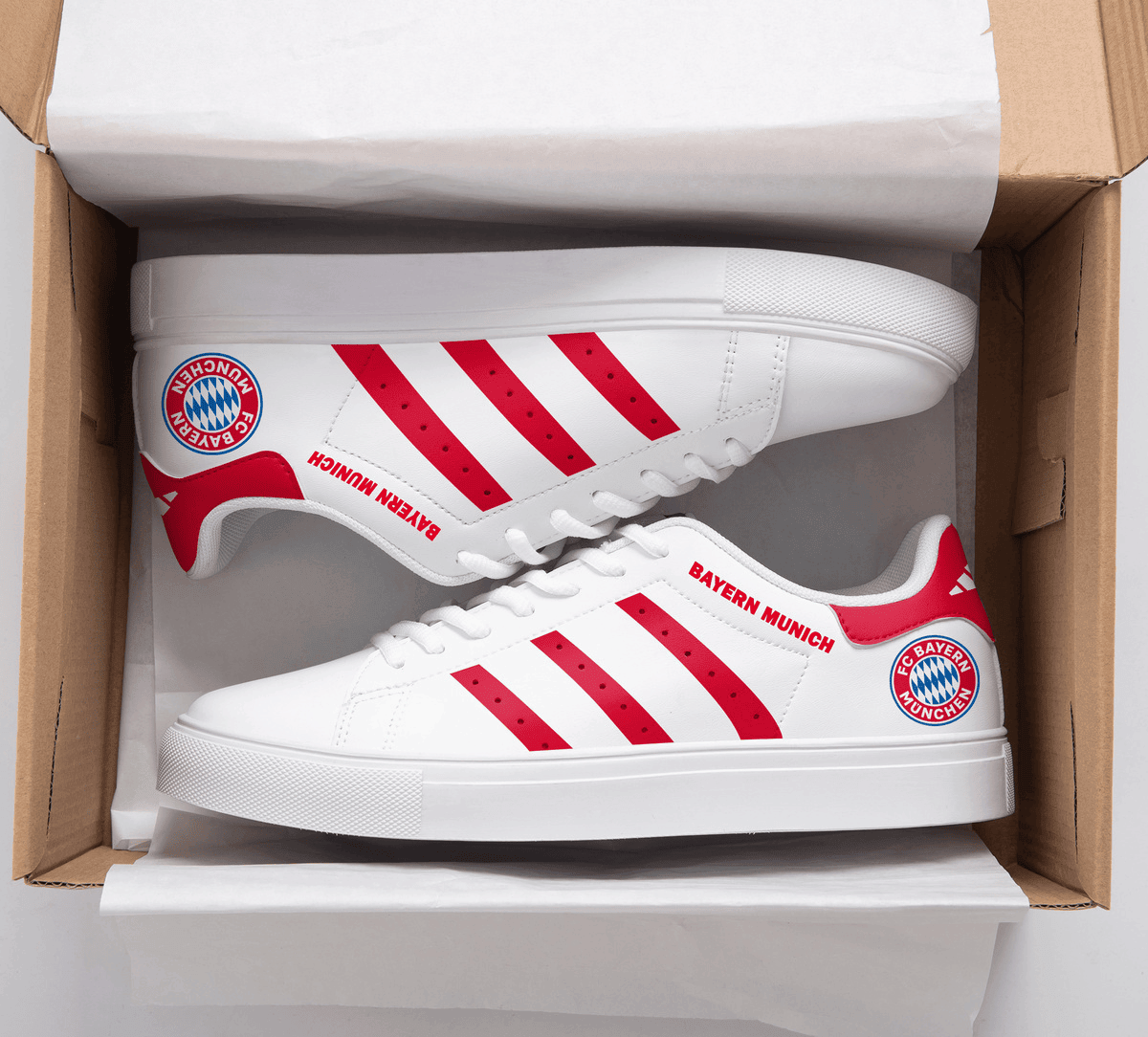 Ideafootwear FC Bayern München Skate Stan Shoes Sneakes For Men And Women 1