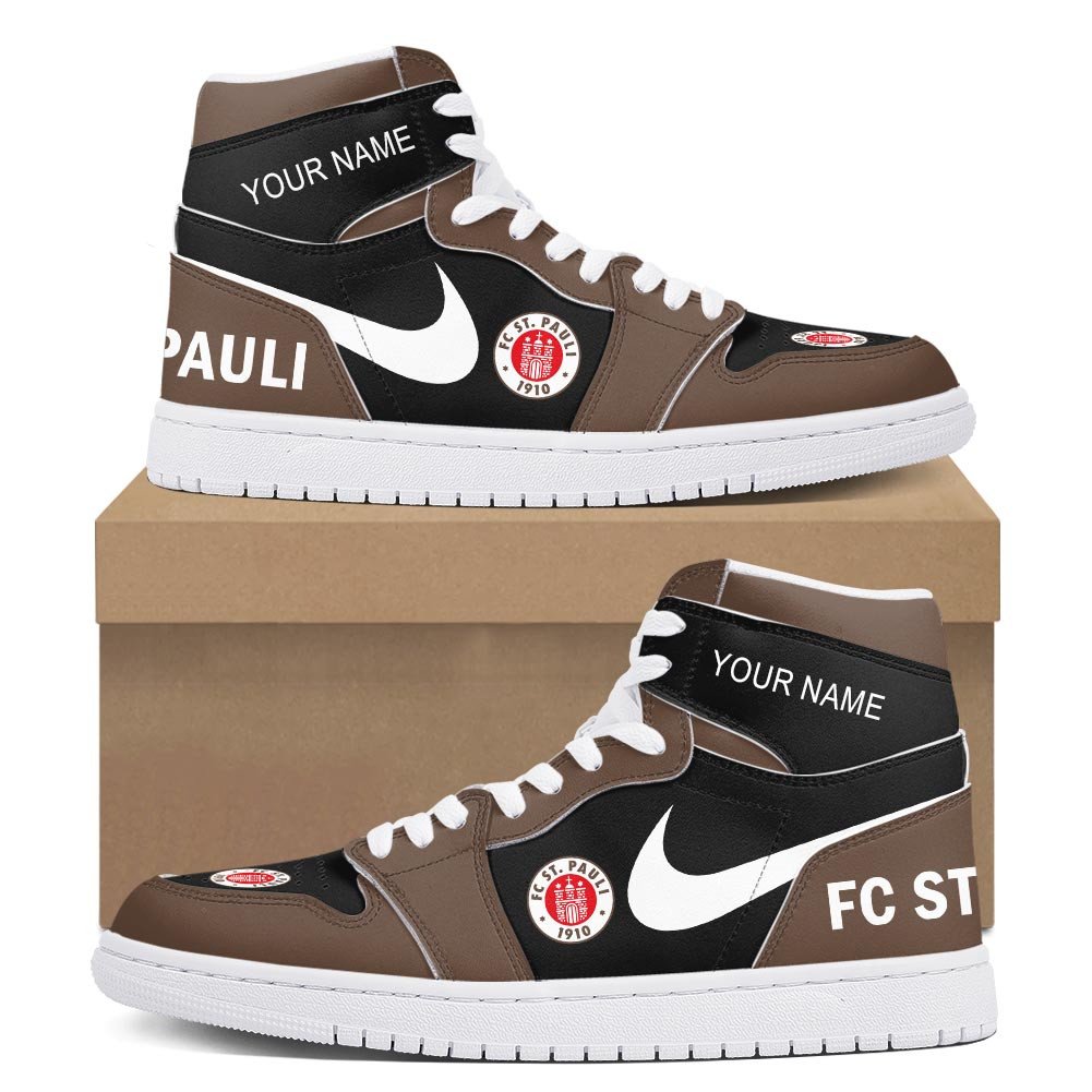 Ideafootwear FC St. Pauli AJ1 High Sneakers Shoes For Men And Women 1