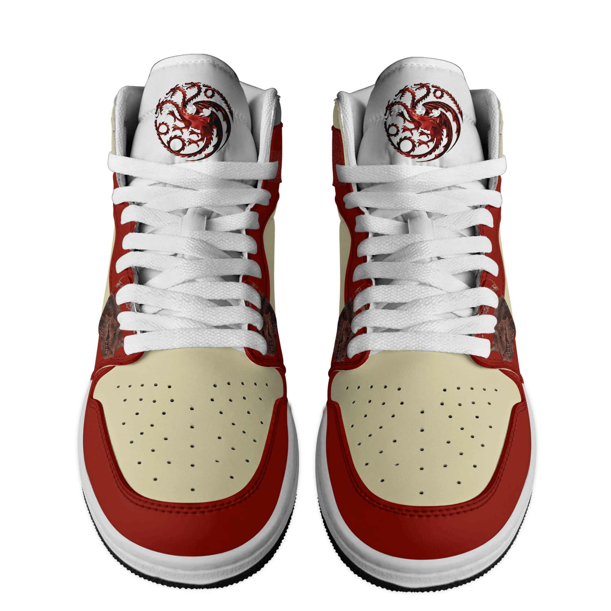 Ideafootwear Fire & Blood AJ1 High Sneakers Shoes For Men And Women 1