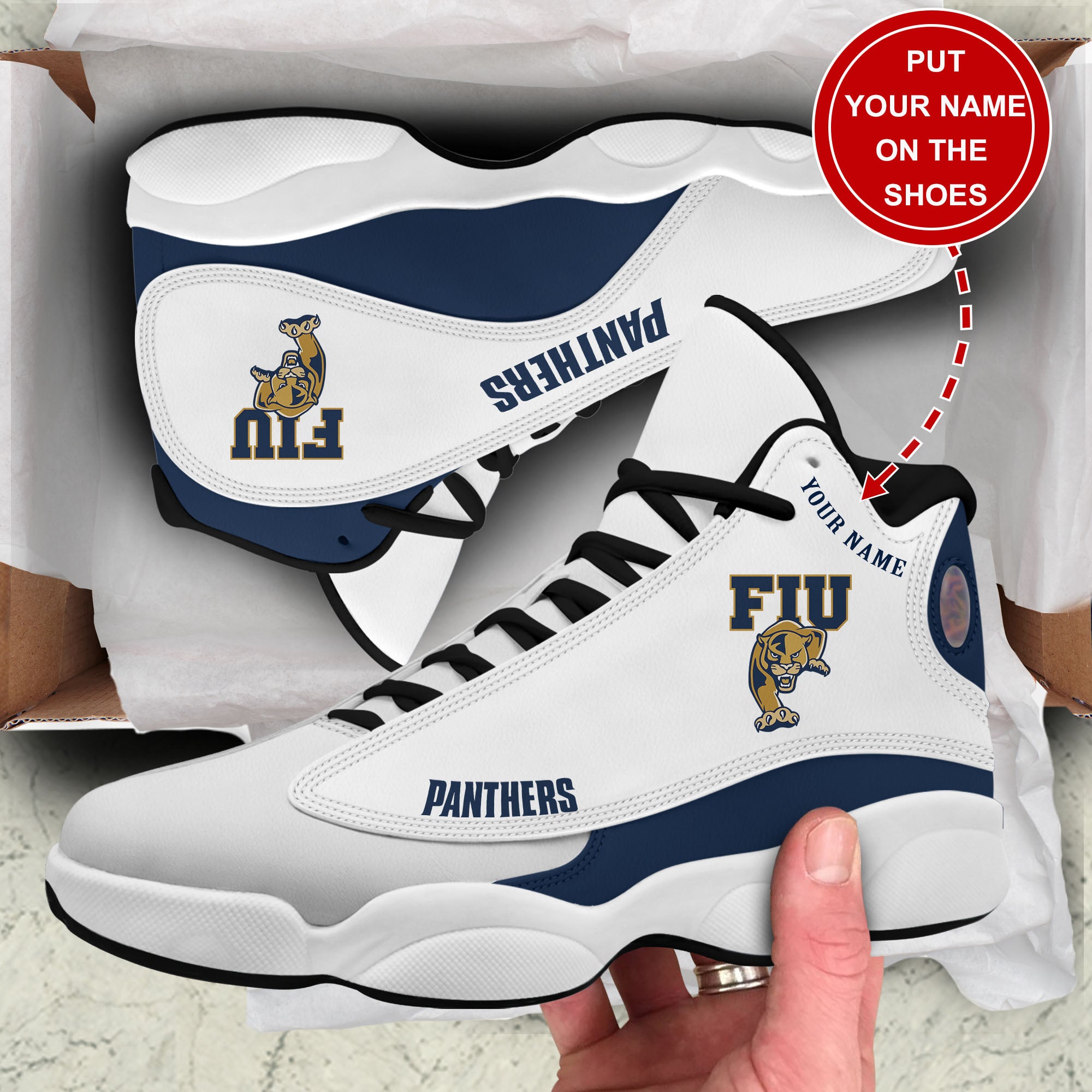Ideafootwear FIU Panthers AJ13 Sneakers Shoes For Men And Women 1