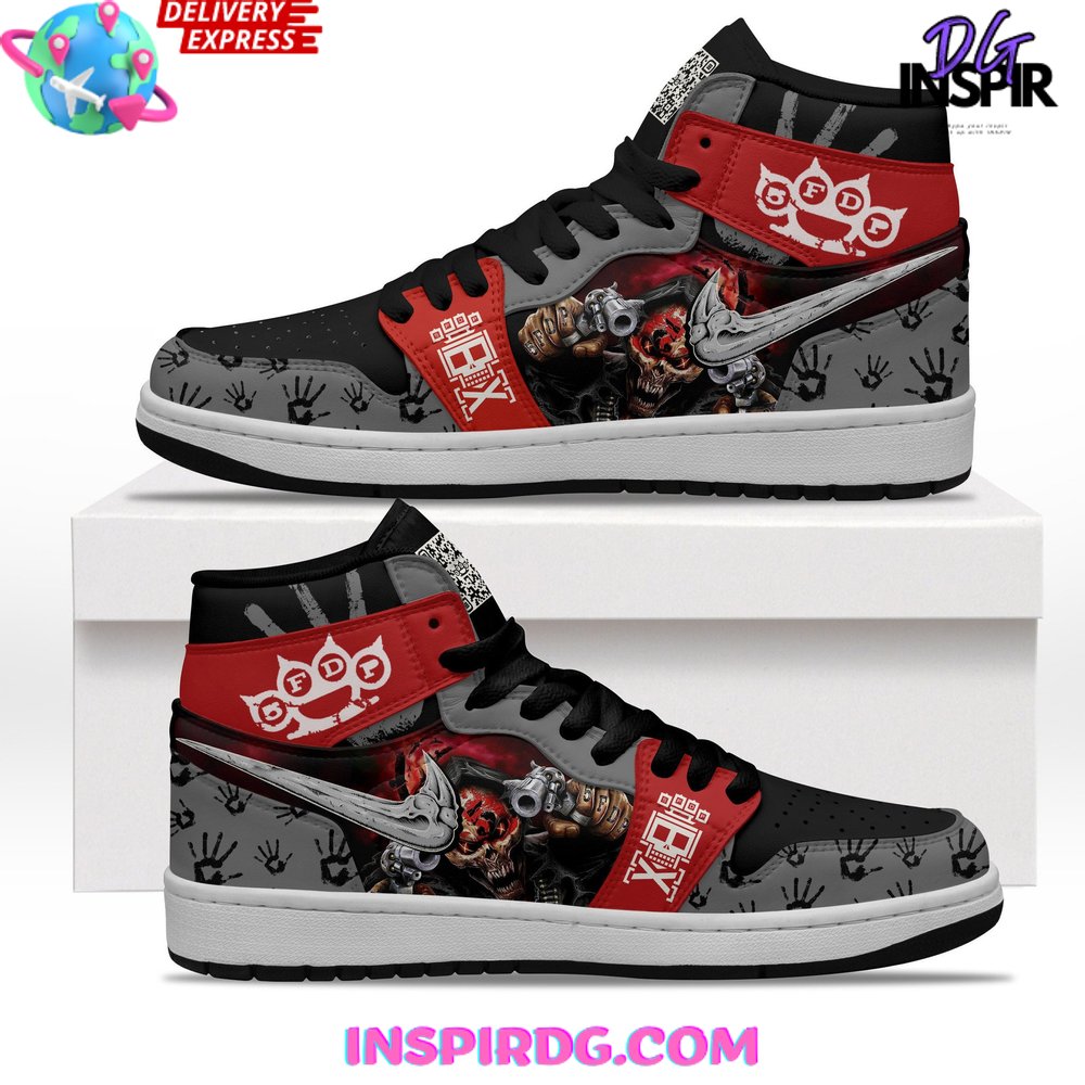 Ideafootwear Five Finger Death Punch AJ1 High Sneakers Shoes For Men And Women 1