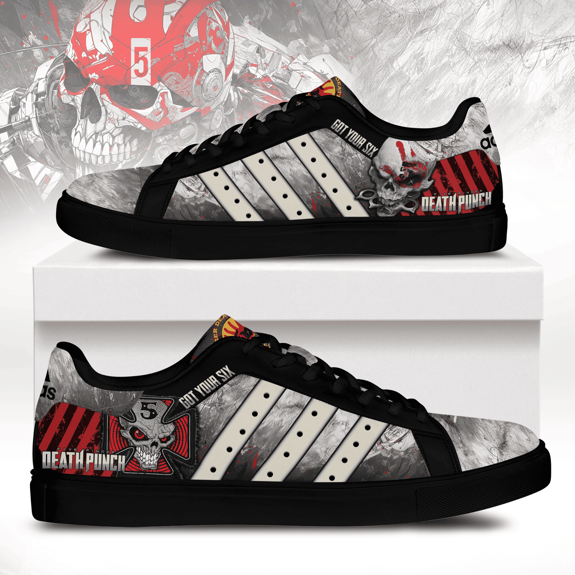 Ideafootwear Five Finger Death Punch Skate Stan Shoes Sneakes For Men And Women 1