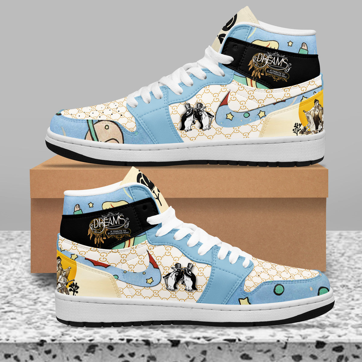 Ideafootwear Fleetwood Mac AJ1 High Sneakers Shoes For Men And Women 3