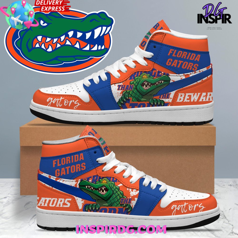 Ideafootwear Florida Gators AJ1 High Sneakers Shoes For Men And Women 6