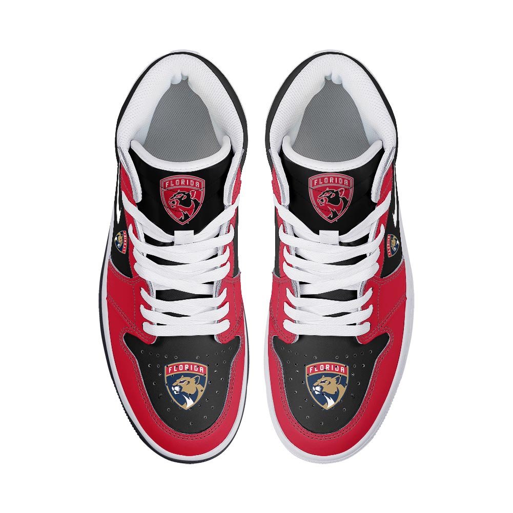 Ideafootwear Florida Panthers AJ1 High Sneakers Shoes For Men And Women 5