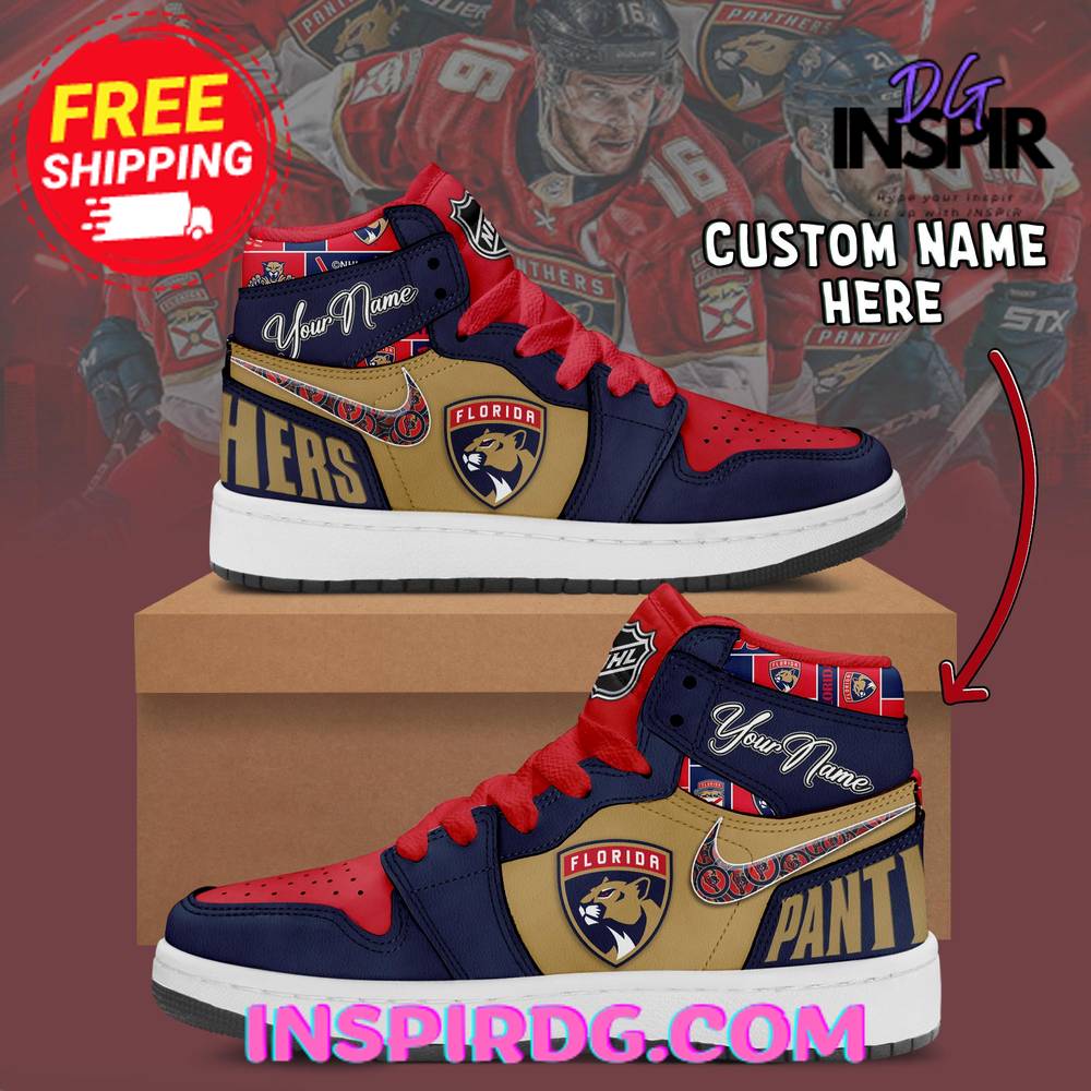 Ideafootwear Florida Panthers AJ1 High Sneakers Shoes For Men And Women 1