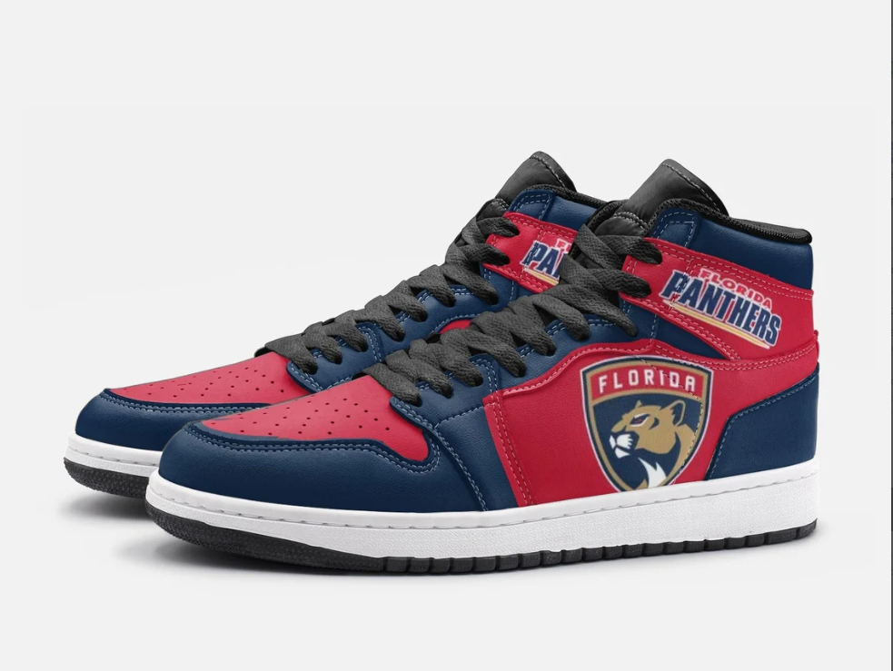 Ideafootwear Florida Panthers AJ1 High Sneakers Shoes For Men And Women 9