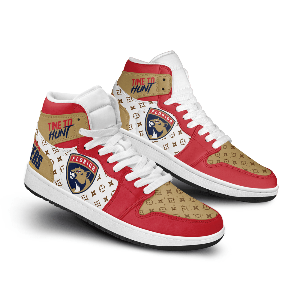 Ideafootwear Florida Panthers AJ1 High Sneakers Shoes For Men And Women 16
