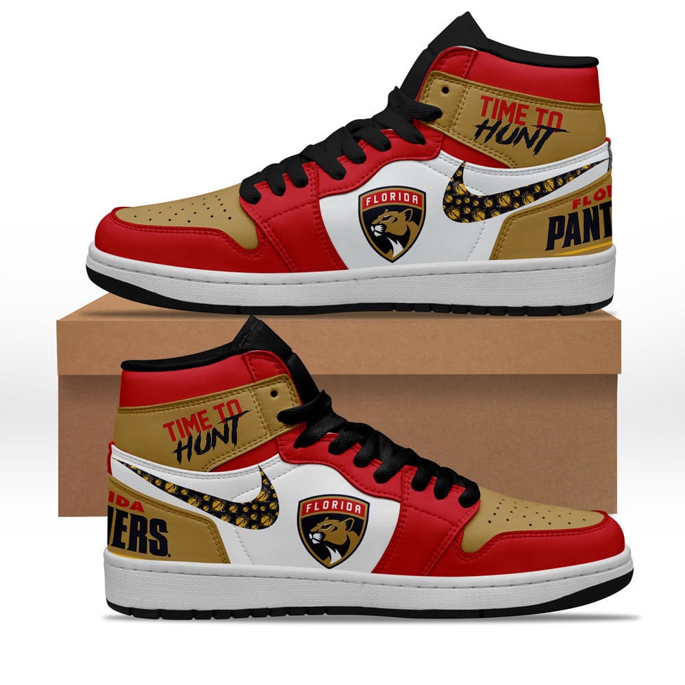 Ideafootwear Florida Panthers AJ1 High Sneakers Shoes For Men And Women 15