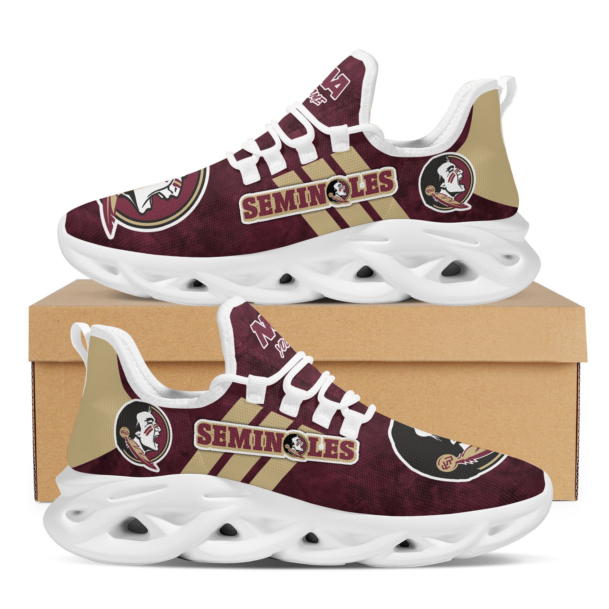 Ideafootwear Florida State Seminoles Max Soul Shoes Sneakers For Men And Women 5