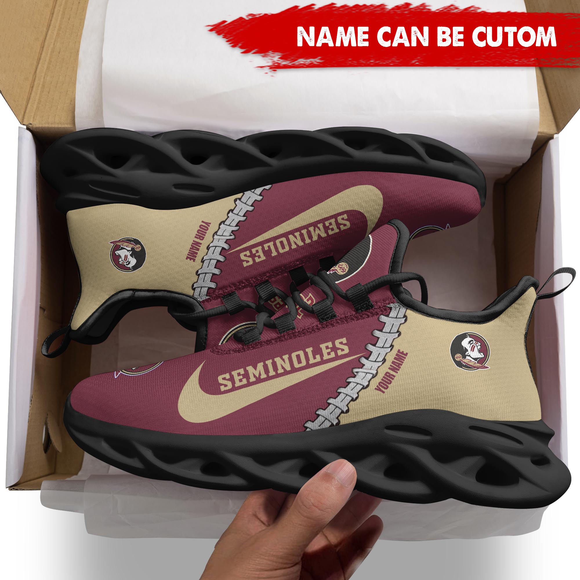 Ideafootwear Florida State Seminoles Max Soul Shoes Sneakers For Men And Women 2