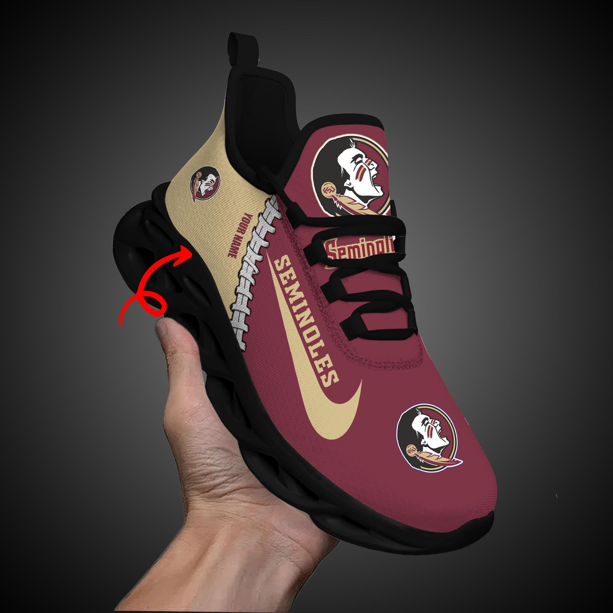 Ideafootwear Florida State Seminoles Max Soul Shoes Sneakers For Men And Women 2