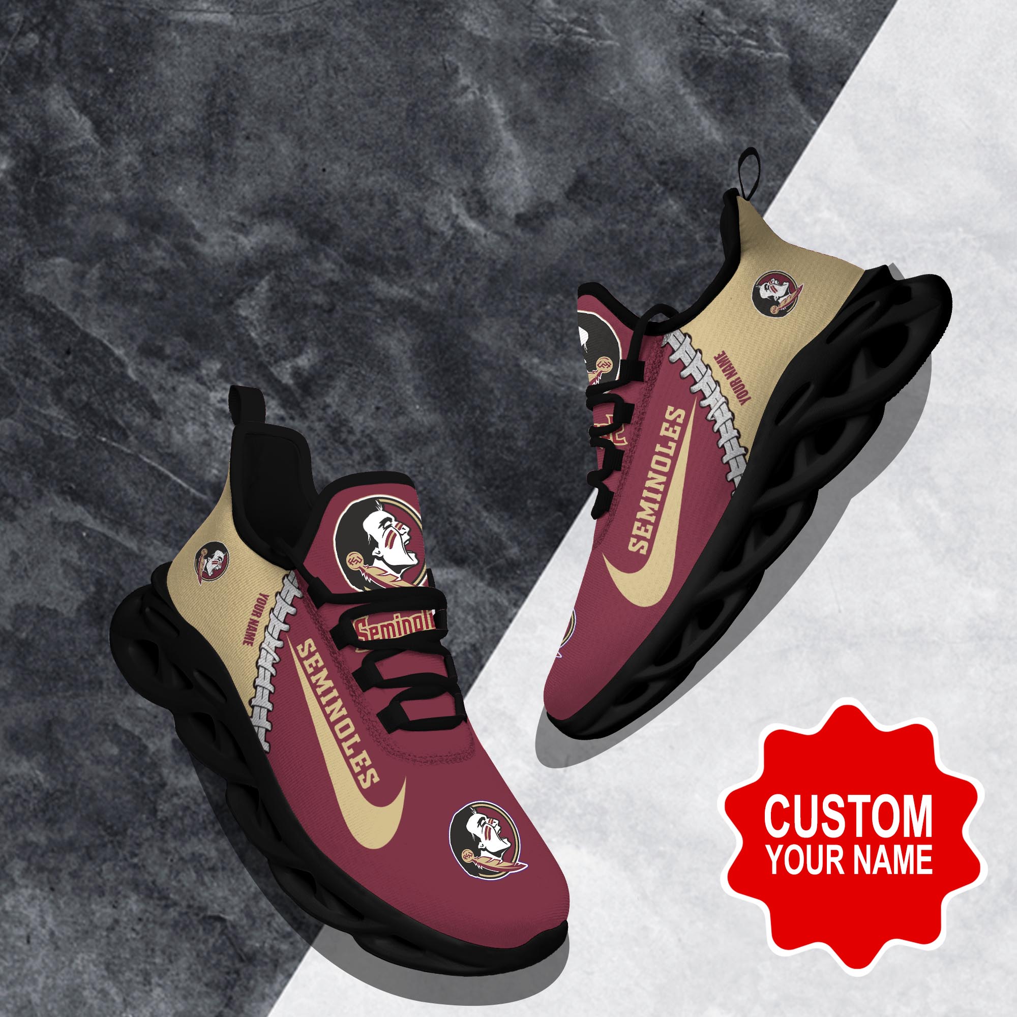 Ideafootwear Florida State Seminoles Max Soul Shoes Sneakers For Men And Women 2