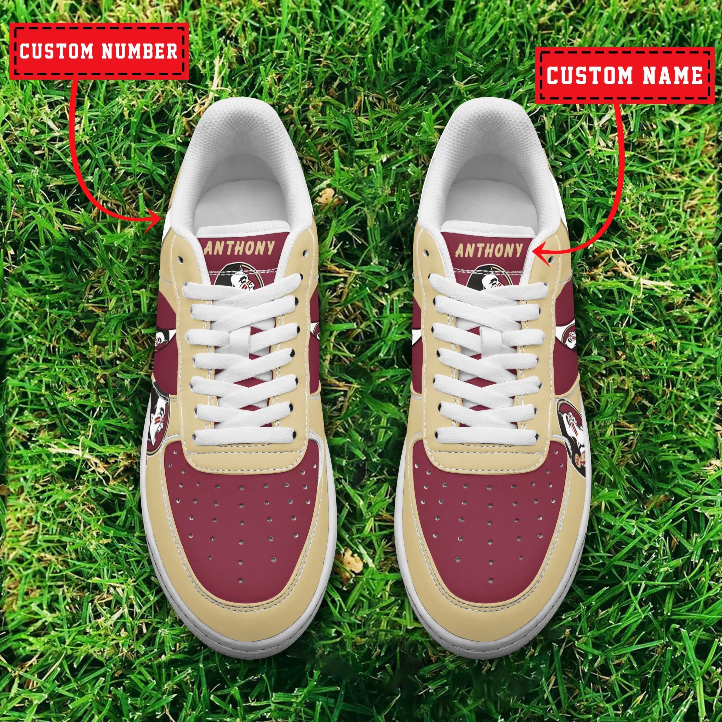 Ideafootwear Florida State Seminoles NCAA Air Low-Top Sneakers Shoes For Men And Women 1