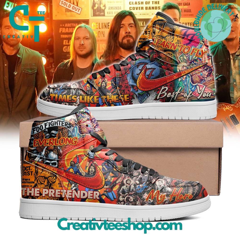 Ideafootwear Foo Fighters AJ1 High Sneakers Shoes For Men And Women 2