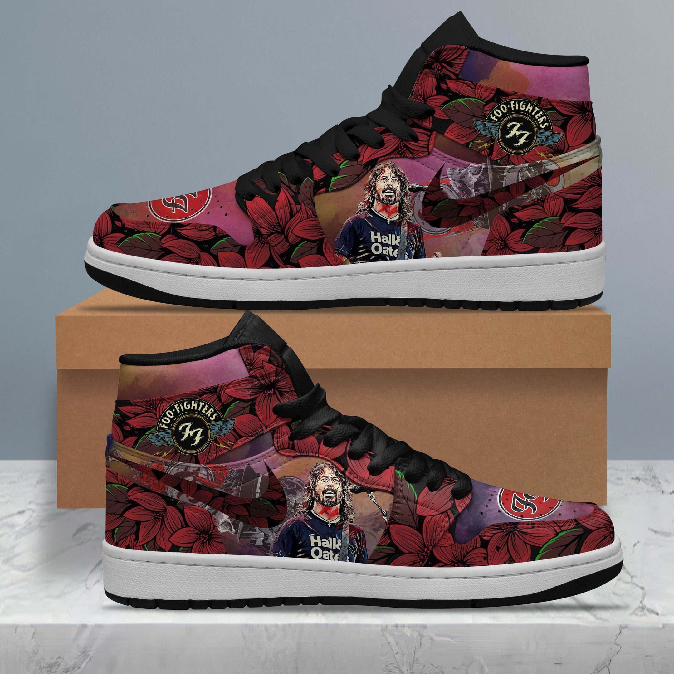 Ideafootwear Foo Fighters AJ1 High Sneakers Shoes For Men And Women 9