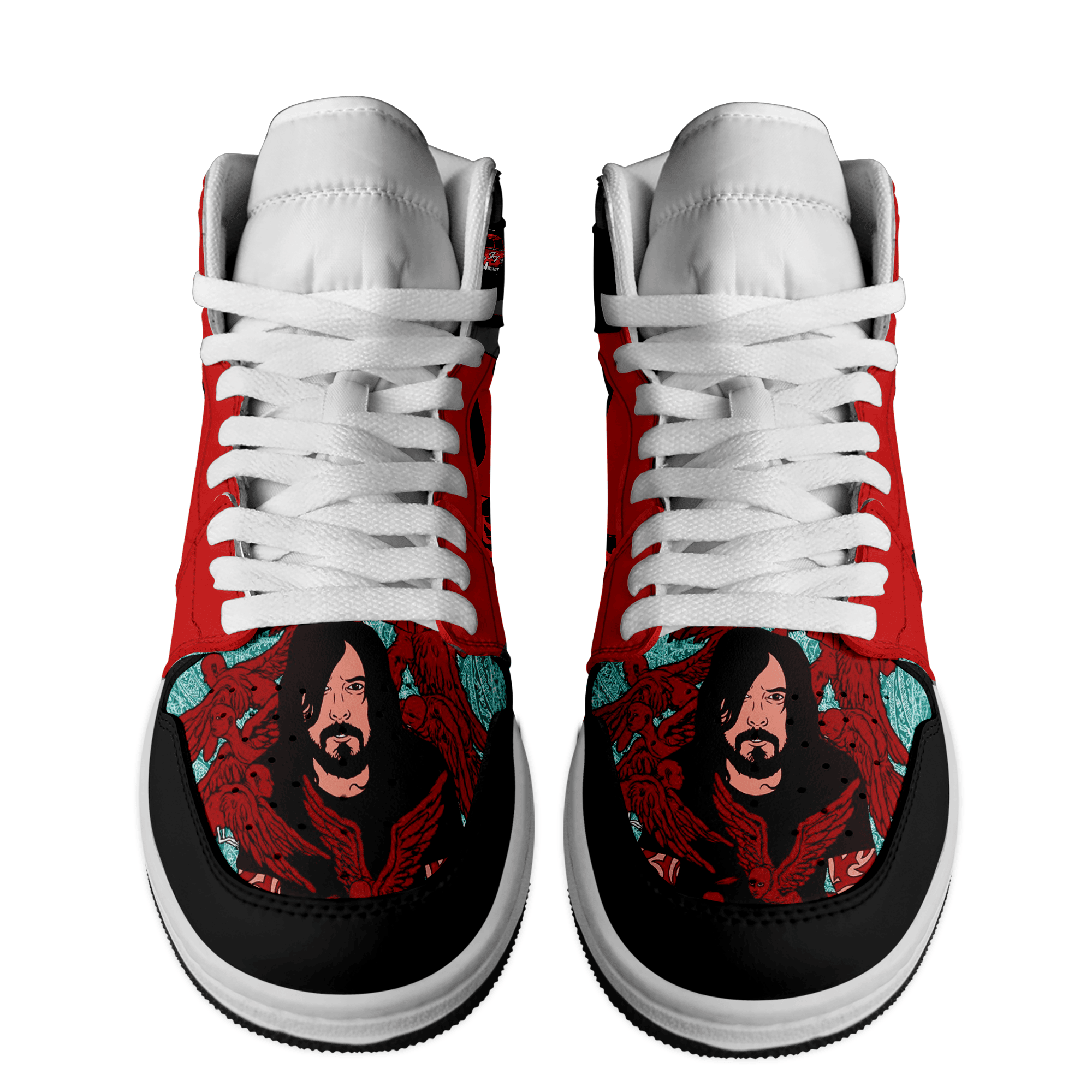Ideafootwear Foo Fighters AJ1 High Sneakers Shoes For Men And Women 7