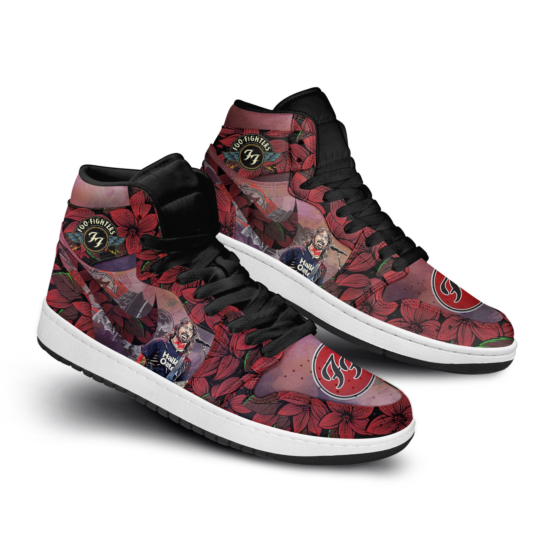 Ideafootwear Foo Fighters AJ1 High Sneakers Shoes For Men And Women 9
