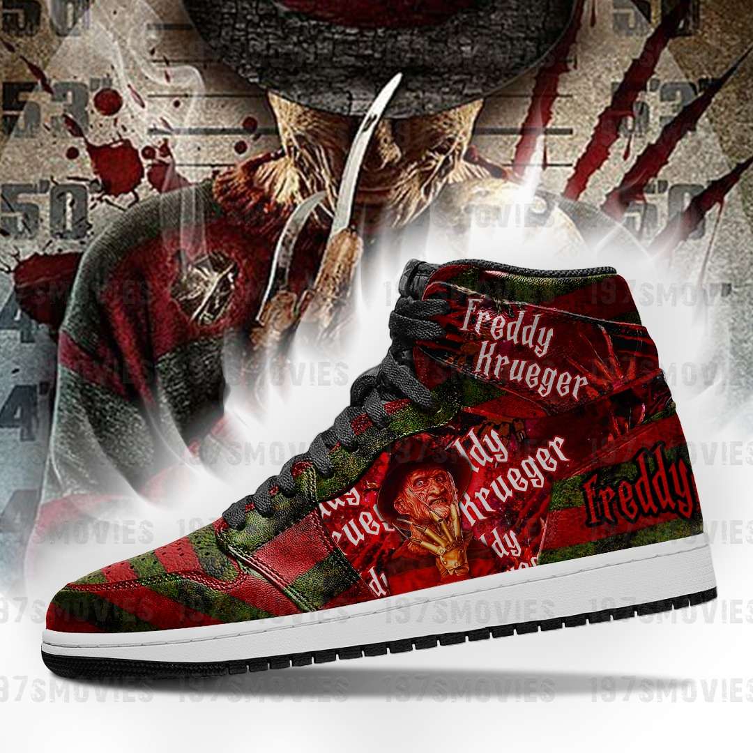 Ideafootwear Freddy Krueger AJ1 High Sneakers Shoes For Men And Women 5