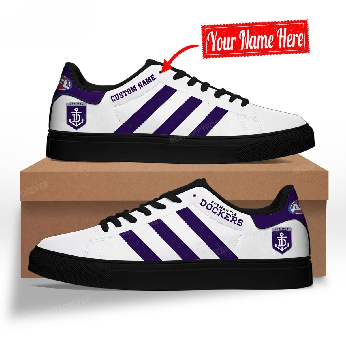 Ideafootwear Fremantle Dockers Skate Stan Shoes Sneakes For Men And Women 3